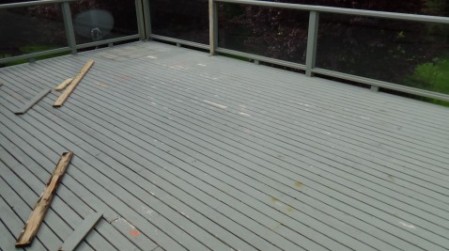 Existing cedar deck near Anacortes, WA