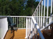 Aluminum stair and landing railing