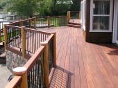 Brazillian Redwood (Massaranduba) Hardwood decking. Tropical Hardwood deck near Mount Vernon, WA 98273